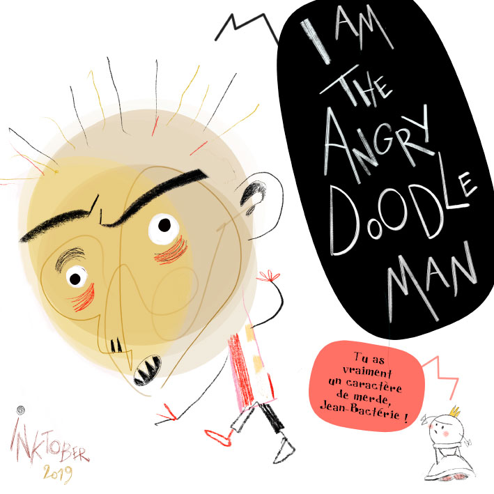 Truth is, the angry doodle man has just a shitty temper.