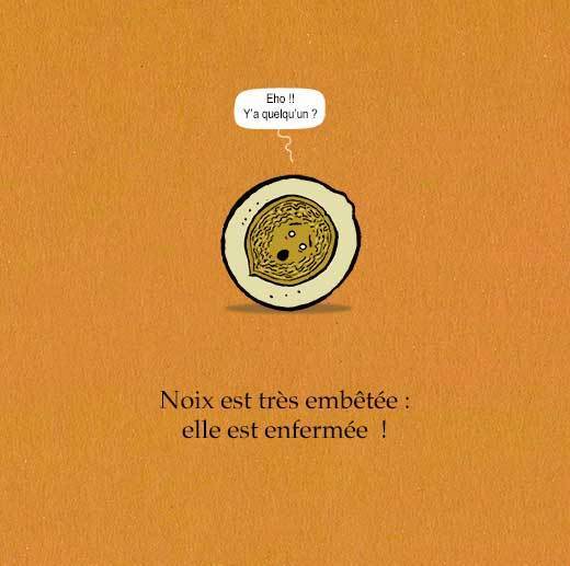 Extrait de "Ceci est une noix" Auteur, auteure, autrice : PrincessH, Editions Lapin