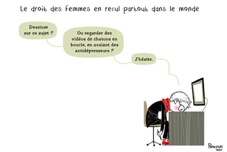 "Droits des femmes en période de crises" PrincessH, pour La Croix du 16 février 2023