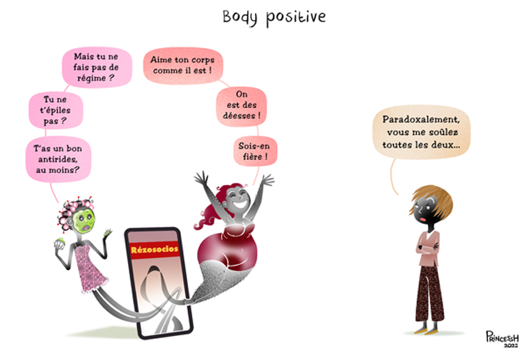 "Body positive", illustration de PrincessH pour LA CROIX du 20 avril 2023