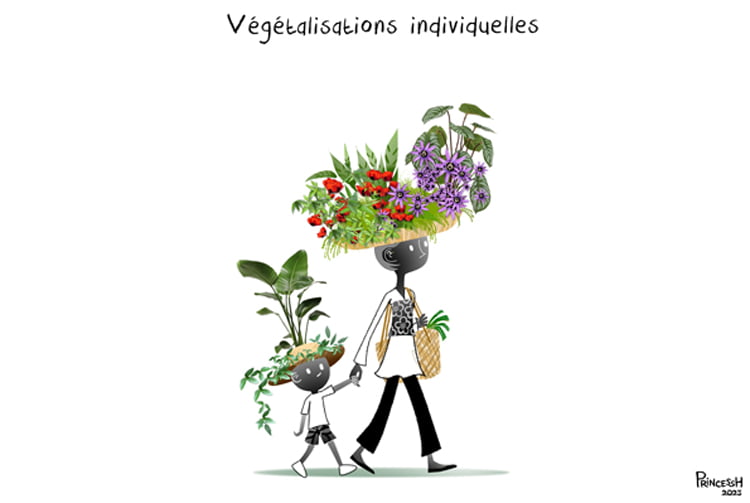 "Végétalisations individuelles" PrincessH pour La Croix du 7 septembre 2023